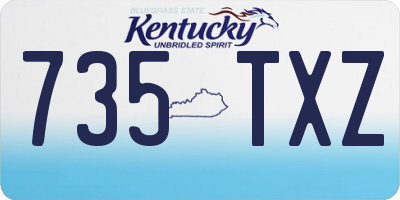 KY license plate 735TXZ