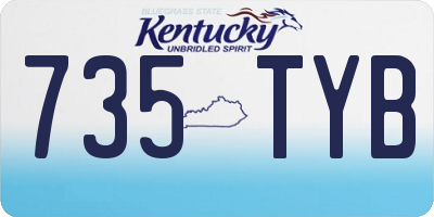 KY license plate 735TYB