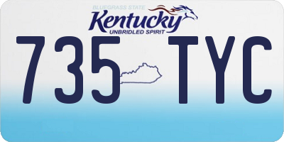 KY license plate 735TYC