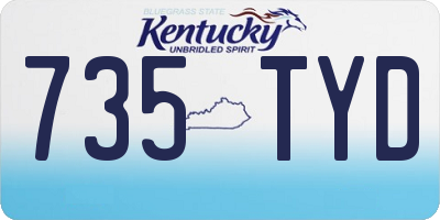 KY license plate 735TYD