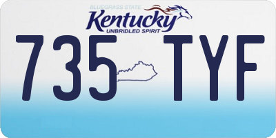 KY license plate 735TYF