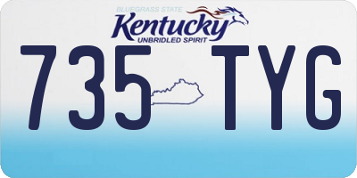 KY license plate 735TYG