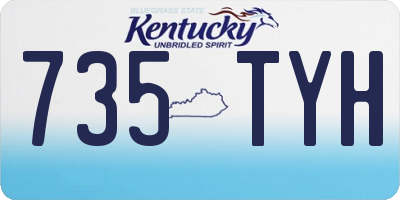 KY license plate 735TYH