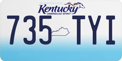 KY license plate 735TYI
