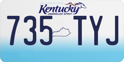 KY license plate 735TYJ