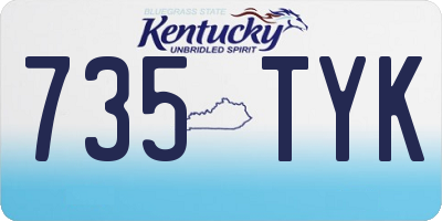 KY license plate 735TYK