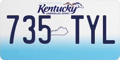 KY license plate 735TYL