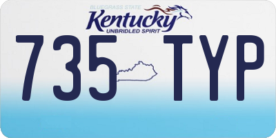 KY license plate 735TYP