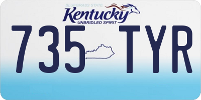 KY license plate 735TYR