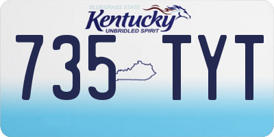KY license plate 735TYT