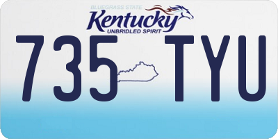 KY license plate 735TYU