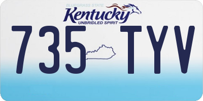KY license plate 735TYV
