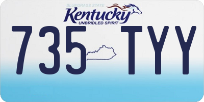 KY license plate 735TYY