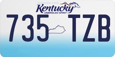 KY license plate 735TZB