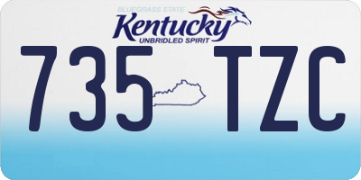 KY license plate 735TZC