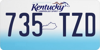 KY license plate 735TZD
