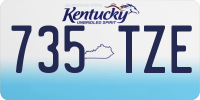 KY license plate 735TZE