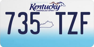 KY license plate 735TZF
