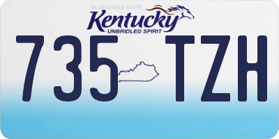 KY license plate 735TZH