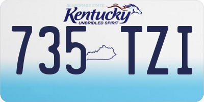 KY license plate 735TZI