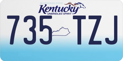 KY license plate 735TZJ