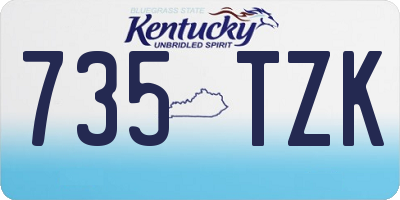 KY license plate 735TZK