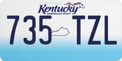 KY license plate 735TZL