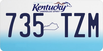 KY license plate 735TZM