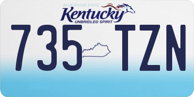 KY license plate 735TZN