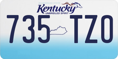 KY license plate 735TZO