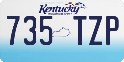 KY license plate 735TZP