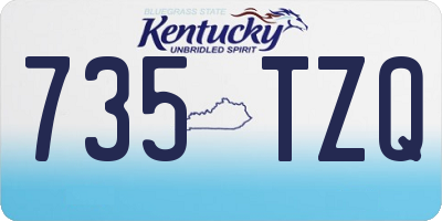 KY license plate 735TZQ