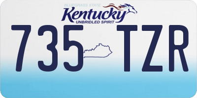 KY license plate 735TZR