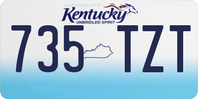 KY license plate 735TZT