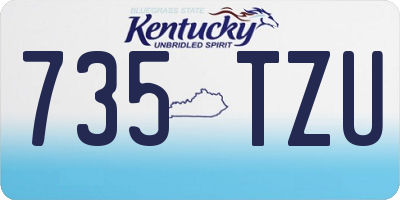 KY license plate 735TZU