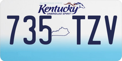 KY license plate 735TZV