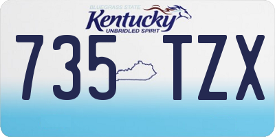 KY license plate 735TZX