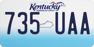 KY license plate 735UAA
