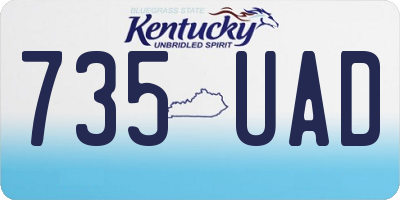 KY license plate 735UAD