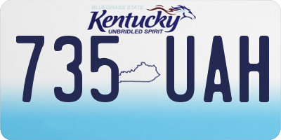 KY license plate 735UAH