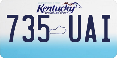 KY license plate 735UAI