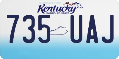 KY license plate 735UAJ