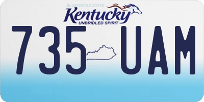 KY license plate 735UAM