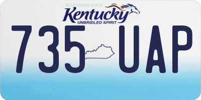 KY license plate 735UAP