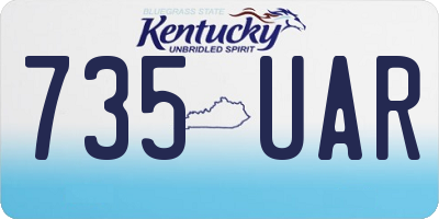 KY license plate 735UAR