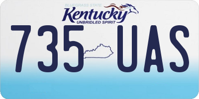 KY license plate 735UAS