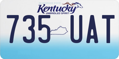 KY license plate 735UAT