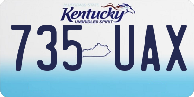 KY license plate 735UAX