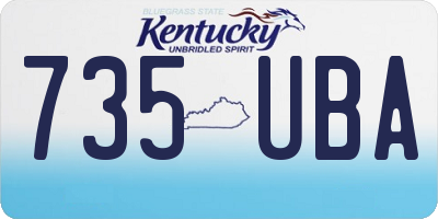 KY license plate 735UBA