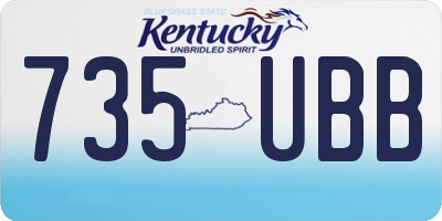 KY license plate 735UBB